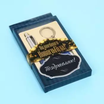 Набор подарочный 2в1 (ручка, фонарик синий) микс