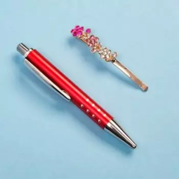 Набор подарочный 2 в 1, ручка, невидимка