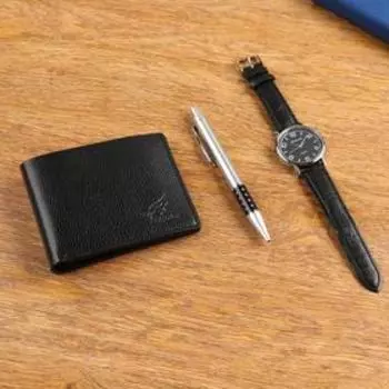Набор подарочный 3в1 (часы, кошелек, ручка)