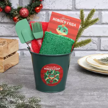 Набор подарочный «Доляна. Яркого Нового Года»: полотенце и аксессуары (5 предметов)