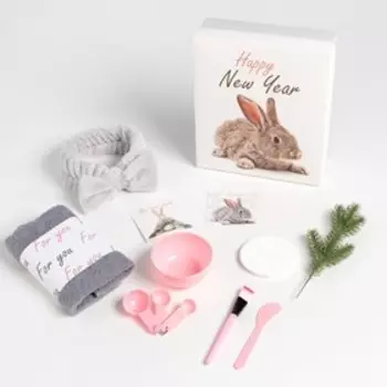Новогодний подарочный набор Этель "Happy New Year", полотенце и аксессуары