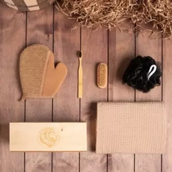 Набор подарочный «Этель. Лучший папа», полотенце, мочалка, щётка