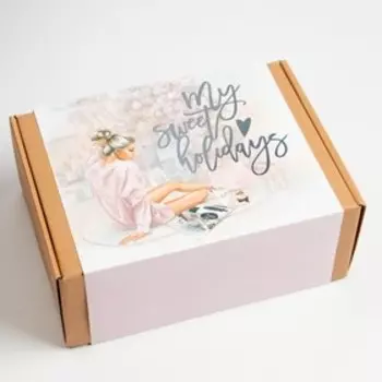 Набор подарочный Этель My sweet holidays полотенце 30х60см и аксс (4 предм)