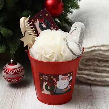 Набор подарочный «Этель» Winter magic: полотенце 3060 см и аксессуары (4 предмета)