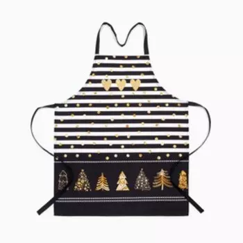 Набор подарочный новогодний "Этель" Золотой город, фартук, полотенце, прихватка