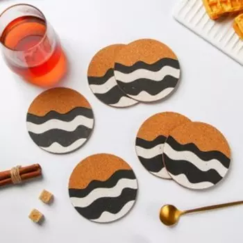 Набор подставок под горячее Доляна «Волнение», 6 шт, d=10 см