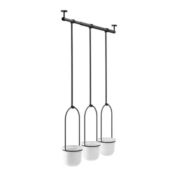 Набор подвесных горшков для растений triflora, белый, 3 шт.