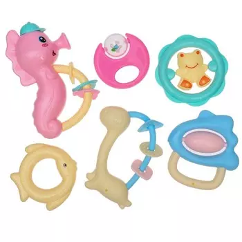 Набор погремушек Крошка Я «Нежность», от 3 мес., 6 шт.