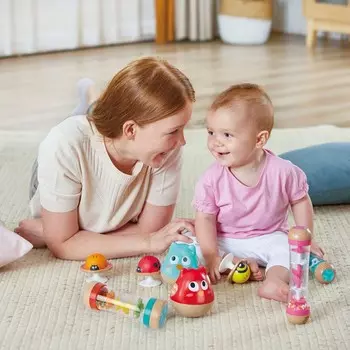 Набор погремушек для новорождённых на присосках Hape, 3 предмета