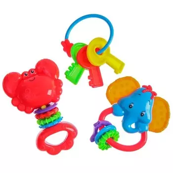Погремушка «Африка», от 3 мес., 3 шт.