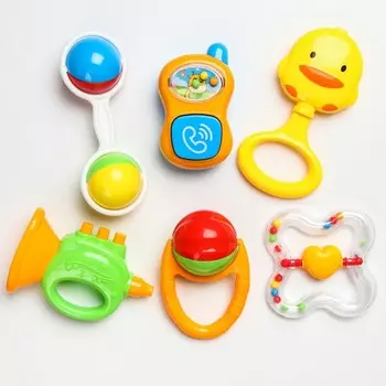 Набор погремушек «Счастливый малыш», 6 шт., Крошка Я