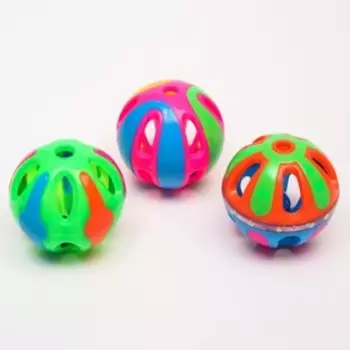 Набор погремушек «Яркие шары», 3 шт, цвет МИКС, Крошка Я