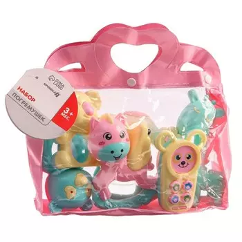 Набор погремушек «Нежность», в сумочке, 6 шт, Крошка Я