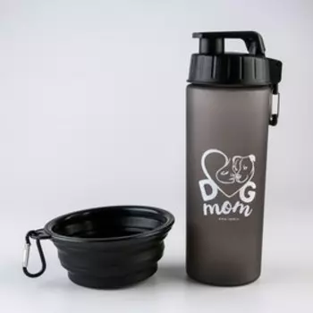 Набор поилка и силиконовая миска «Любовь»