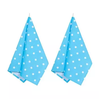 Набор полотенец Blue polka dot, размер 45х60 см. - 2 шт, цвет голубой