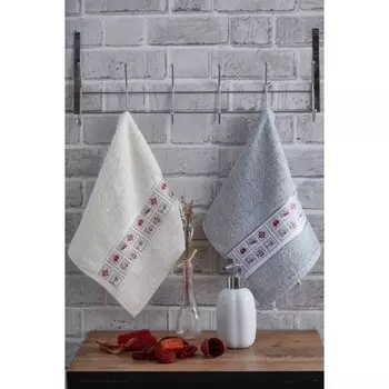 Набор полотенец Budgie, размер 30х50 см, цвет белый, 2 шт