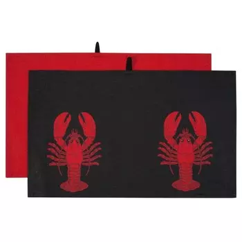 Набор полотенец Crayfish, размер 28х45 см. - 2 шт, цвет чёрный