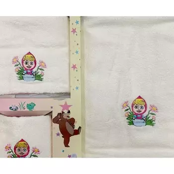 Набор полотенец Diva Afrodita «Маша и медведь», 750 гр, размер 30x50 см, 50x90 см, 70x140 см