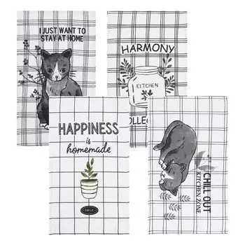 Набор полотенец Доляна «Гармония», 2846 см - 4 шт., 100% хлопок, вафля 160 г/м