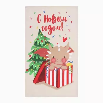 Набор полотенец «Доляна. Новогодние подарки», 2846 см - 6 штуки, 100% хлопок, рогожка 164 г/м