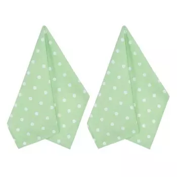 Набор полотенец Green polka dot, размер 45х60 см. - 2 шт, цвет зеленый