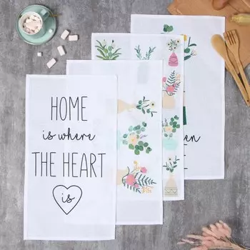 Набор полотенец кух. "Доляна" Garden life 35х60см-4шт, 100% хл