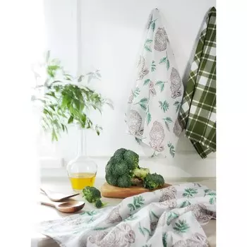 Набор полотенец кухонных Forest Party, размер 45x60 см, цвет зелёный