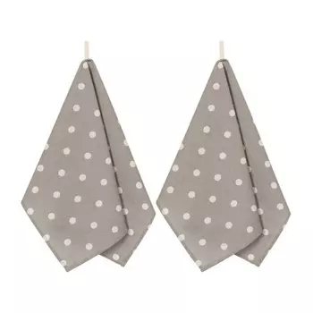 Набор полотенец кухонных Grey polka dot, размер 45х60 см - 2 шт