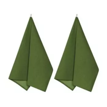 Набор полотенец Leaf green, размер 45х60 см. - 2 шт, цвет зеленый
