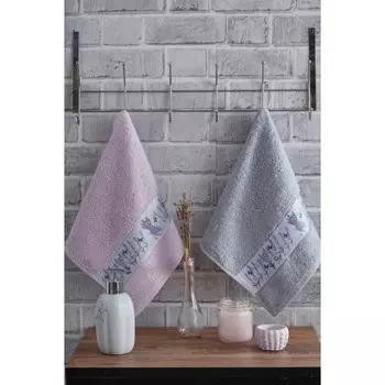 Набор полотенец Magenta, размер 30х50 см, цвет пурпурный, 2 шт