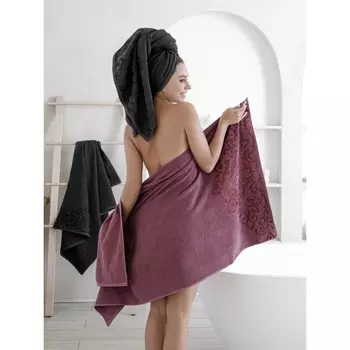 Набор полотенец махровых Blueberry pie, размер 50х80 см-2 шт, 70х130 см-2 шт, мультиколор