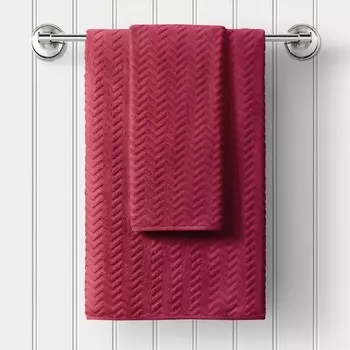 Набор полотенец махровых Ruby, размер 50х90 см, 70х130 см, цвет красный