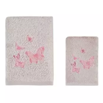 Набор полотенец, размер 30x50 см 50x90 см, цвет бежевый 2 шт