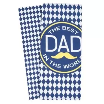 Набор полотенец The best dad, размер 45х60 см. - 2 шт, цвет синий