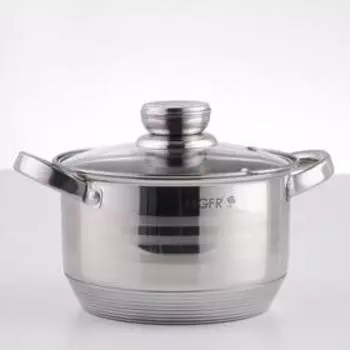 Набор посуды, 6 предметов: кастрюли d=16 см, d=18 см, d=20 см, d=24 см, ковш d=16 см, сковорода d=24 см, индукция