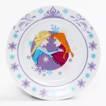 Набор посуды «Анна и Эльза», 3 предмета: тарелка 16,5 см, миска 14 см, кружка 200 мл, Холодное сердце