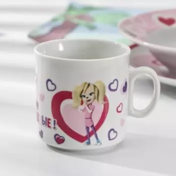 Набор посуды «Барбоскины Роза», 3 предмета: тарелка d=20 см, миска d=20 см, 250 мл, кружка 200 мл