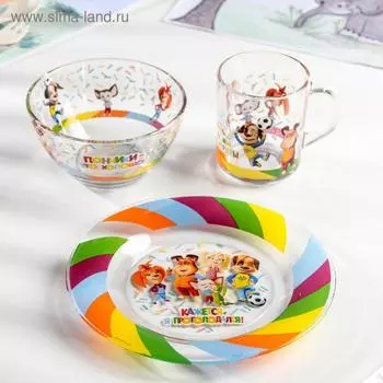 Набор посуды детский Priority «Барбоскины», 3 предмета