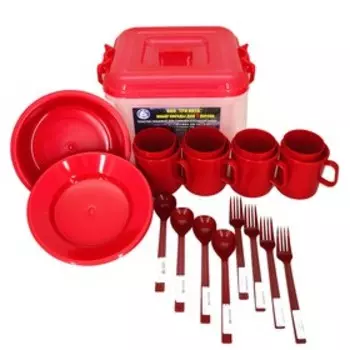 Набор посуды для 4х персон ПЛАСТИК