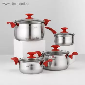 Набор посуды Nadoba Karla, 4 предмета: 2.1 л, 3.5 л, 6.3 л, 1.5 л