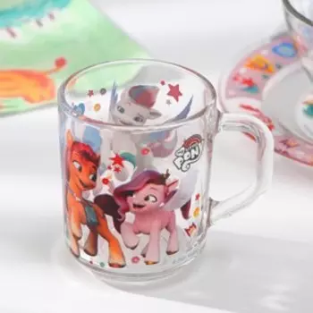 Набор посуды «Мой маленький пони. Вместе лучше», 3 предмета: кружка 230 мл, тарелка d=19,5 см, салатник d=13 см
