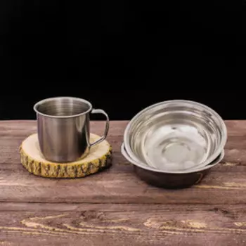 Набор посуды "Походный", кружка (200 мл), тарелка 2 шт, чехол