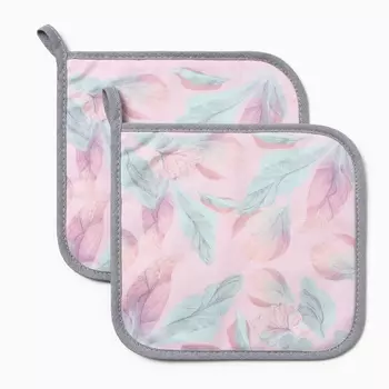 Набор прихваток Этель 2 шт, 19х19см,саржа,100% х/л,ватин 250г/м2