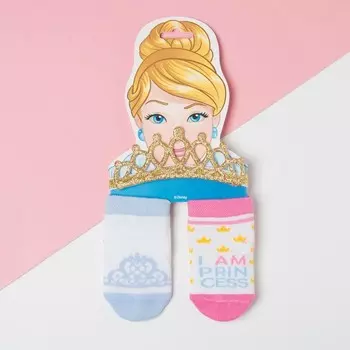 Набор Princess Принцессы, повязка, носки детские 2 пары, размер 8-10 см