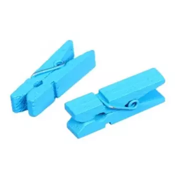 Набор прищепок для декора 24 шт., голубые — 3,5 см