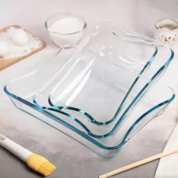 Набор прямоугольных форм, 3 предмета: 1,5 л, 2,5 л, 3,5 л