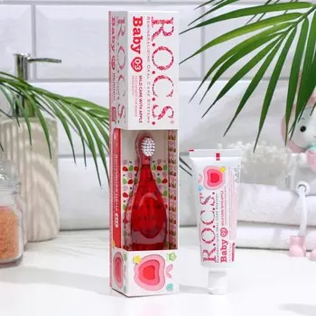 Набор R.O.C.S. Baby зубная паста яблоко, 45 г, зубная щётка