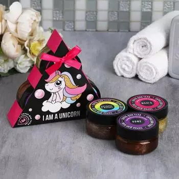 Набор «Радужный единорог» 3 скраба