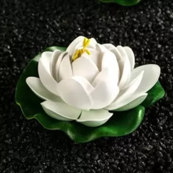 Набор растений аквариумных "Лотосы", плавающие, 10,7 х 10.3 х 4,5 см, белый