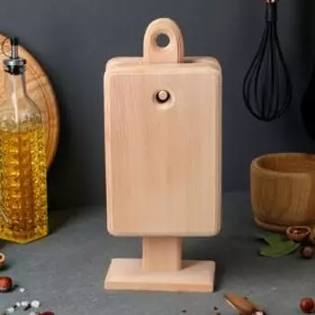 Набор разделочных досок на подставке, малый, 4 шт, 14.5х22х1.4 см, массив бука